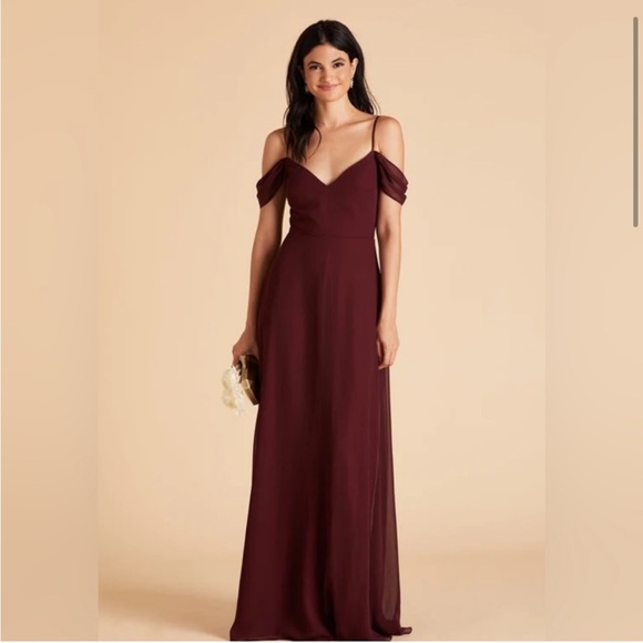 NWT Birdy Grey Dress Devin Convertable Dress Chiffon Cabernet XS Formal - Picture 3 of 5